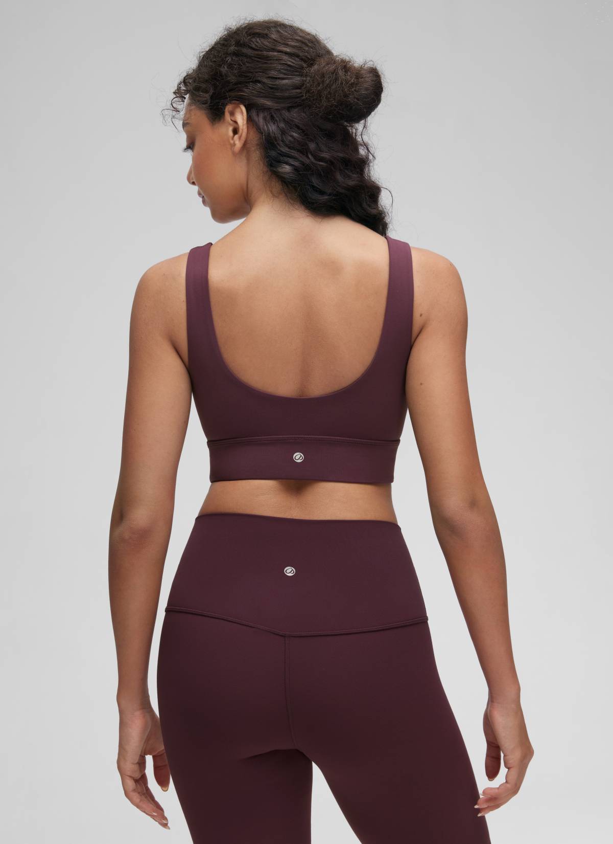 CRZ YOGA Women's Yoga Low Support Butterluxe Sport Bra U Back Longline Ripe Plum
