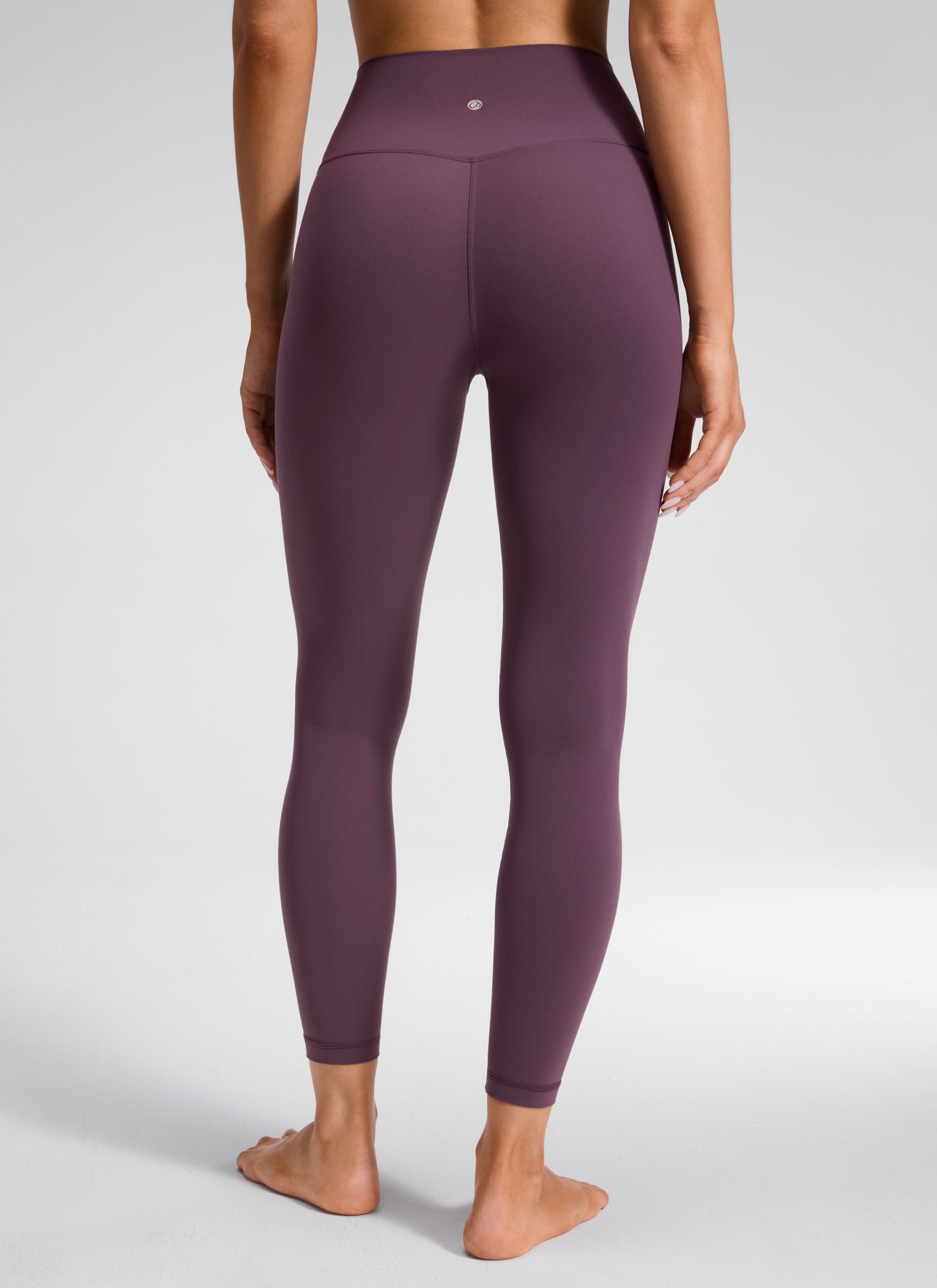 CRZ YOGA Women's High Rise Butterluxe Yoga Leggings 25'' V Cross Waist Grape Thistle Purple